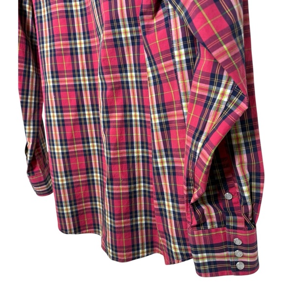 SOLD Stetson Plaid Snap Button Western Shirt Men’s Size Medium - Picture 6 of 10